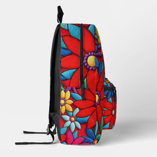 Sac À Dos Imprimé Conception de marguerite brodée (Gauche)