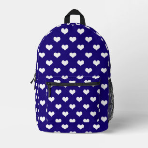 Sac À Dos Imprimé Conception de motif de cœur d'amour blanc bleu