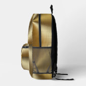 Sac À Dos Imprimé Conception de sequins métalliques dorés Luxe (Droite)