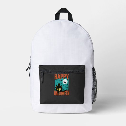 Sac À Dos Imprimé Conception de sorcière de maison hantée Halloween (Recto)