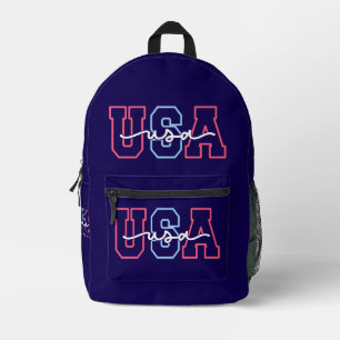 Sac À Dos Imprimé Conception de texte USA 4 juillet-62118