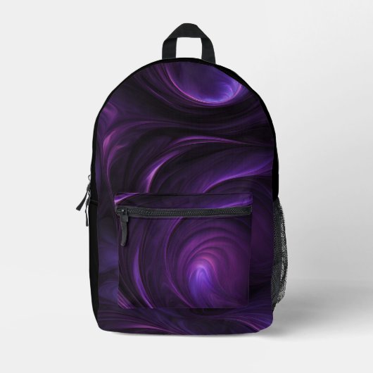 Sac À Dos Imprimé Conception de torsion violette foncée (Recto)