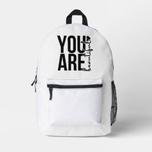 Sac À Dos Imprimé Conception de typographie « Belle » minimaliste –