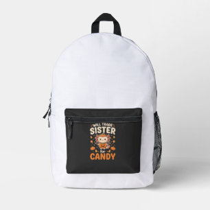 Sac À Dos Imprimé Conception de vecteur de commerce de bonbons Hallo