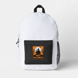 Sac À Dos Imprimé Conception de vecteur de silhouette de maison hant
