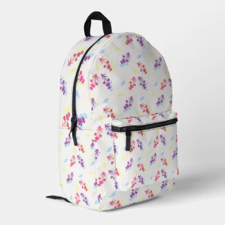 Sac À Dos Imprimé Conception florale pourpre