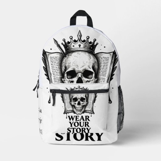 Sac À Dos Imprimé Conception Foncé Premium (Recto)