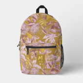 Sac À Dos Imprimé Conception moderne graphique Jaune Feuille Tropica (Recto)