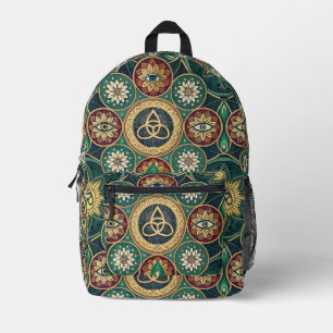Sac À Dos Imprimé Conception Sacrée Mystique - Motif de Mandala Spir