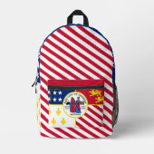 Sac À Dos Imprimé Conception sur le thème du drapeau de Détroit, fie (Recto)