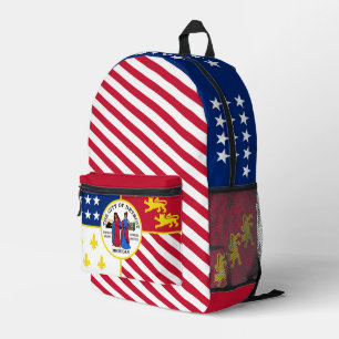 Sac À Dos Imprimé Conception sur le thème du drapeau de Détroit, fie