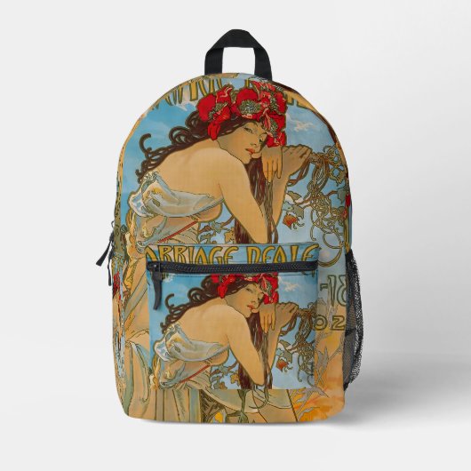 Sac À Dos Imprimé Concessionnaires de transport par Alphonse Mucha ( (Recto)
