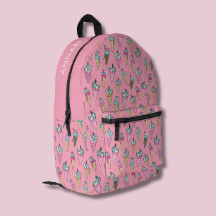 Sac À Dos Imprimé Cône de glace rose