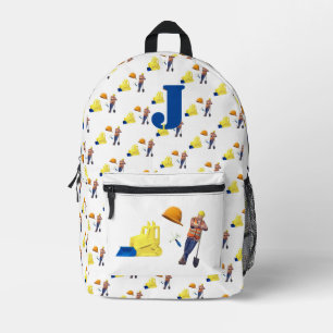 Sac À Dos Imprimé Construction Monogramme pour garçons Thème