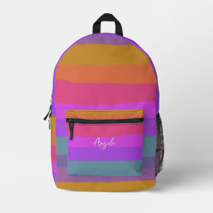 Sac À Dos Imprimé Cool amusant Motif de bande colorée