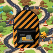 Sac À Dos Imprimé Cool boys Construction digger truck ajouter nom