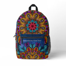 Cool Coloré Moderne Mandala Hippie Ajouter Votre N