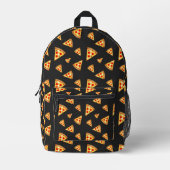 Sac À Dos Imprimé Cool et amusant pizza tranches motif gris foncé (Recto)
