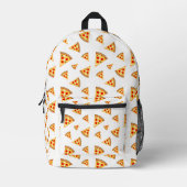 Sac À Dos Imprimé Cool et amusante pizza tranches motif sur blanc (Recto)
