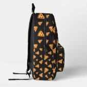 Sac À Dos Imprimé Cool fun pizza tranches motif gris foncé Monogramm (Gauche)