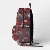 Sac À Dos Imprimé Cool Hipster Motif de chat (Droite)