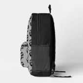 Sac À Dos Imprimé Cool Moderne Motif clair gris clair Ajouter votre (Droite)