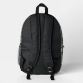 Sac À Dos Imprimé Cool noir de charbon noir Nom (Verso)