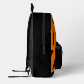 Sac À Dos Imprimé Cool Noir Et Orange Pour Garçons Filles & Enfants  (Gauche)