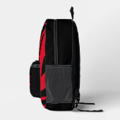 Sac À Dos Imprimé Cool Noir Et Rouge Pour Garçons École Filles & Enf (Droite)