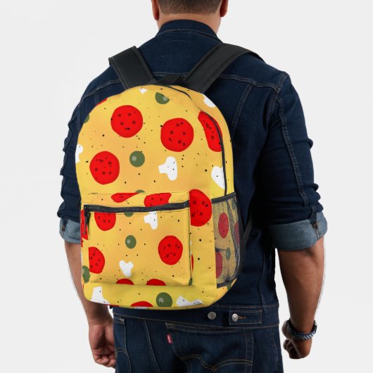 Sac À Dos Imprimé Cool plaisir pizza pepperoni champignon (Insitu (Modèle))