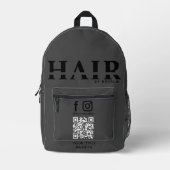 Sac À Dos Imprimé Cool QR Code coiffeur Cosmetology Professionnel (Recto)