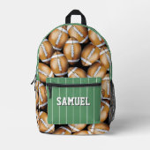 Sac À Dos Imprimé Cool Sports Football Field Personalized (Recto)