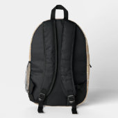 Sac À Dos Imprimé Cool Tan Tan Boudcloth Nom du monogramme (Verso)