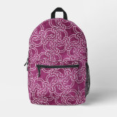 Sac À Dos Imprimé Cool violet rose celtique noeud moderne Monogramme (Recto)