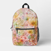 Sac À Dos Imprimé Cosmos d'été rose et jaune Abstrait (Recto)