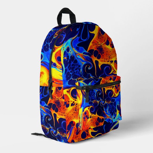 Sac À Dos Imprimé couleur abstraite colorée ondulée (Coin arrière gauche)