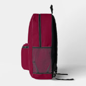 Sac À Dos Imprimé Couleur Bourgogne (Droite)