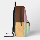 Sac À Dos Imprimé Couleur de crème glacée mignonne Nom personnalisé (Gauche)