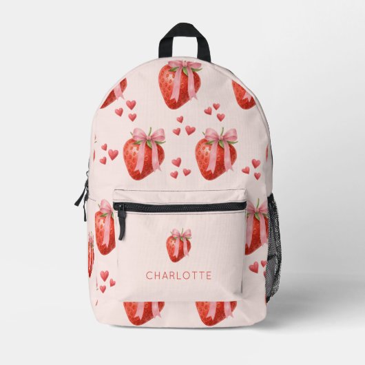 Sac À Dos Imprimé Couleur d'eau mignonne Bow Coquette Motif (Recto)