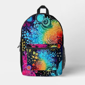 Sac À Dos Imprimé Couleur Fissures et points nom du propriétaire per (Recto)