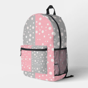 Sac À Dos Imprimé (Couleur gris et rose) Meilleur bloc de couleur à