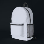 Sac À Dos Imprimé Couleur solide blanc pâle pâle pâle gris périphéri<br><div class="desc">Sac à dos tout sur impression coudre style sac de rangement imprimé avec Periwinkle Grey Soft Pale Blanc Pastel Solid Color Illustration arrière - plan et sélectionnez les produits par TheFabricSeal impression sur demande shop à Zazzle.com #ZazzleMade https://www.zazzle.com/store/thefabricseal TheFabricSeal ©️ Original. Periwinkle est une couleur qui porte le nom d'une...</div>