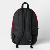 Sac À Dos Imprimé Couleur solide bordeaux (Verso)
