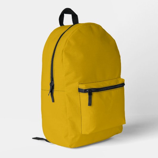 Sac À Dos Imprimé Couleur solide jaune moutarde (Coin arrière gauche)