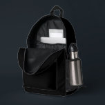 Sac À Dos Imprimé Couleur solide noire classique sans fil<br><div class="desc">Sac à dos sur papier cousu style sac de rangement imprimé avec dessin d'art graphique classique noir uni traditionnel couleur et sélectionner la collection de produits par TheFabricSeal impression sur demande shop à Zazzle.com #ZazzleMade https://www.zazzle.com/store/thefabricseal TheFabricSeal ©️ original. Le noir est une couleur qui est le résultat de l'absence de...</div>