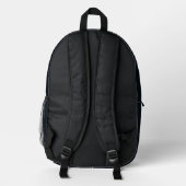 Sac À Dos Imprimé Couleur solide noire riche (Verso)