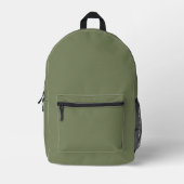 Sac À Dos Imprimé Couleur solide verte Sage (Recto)