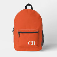 Couleur tendance - Monogramme rouge flamme imprimé