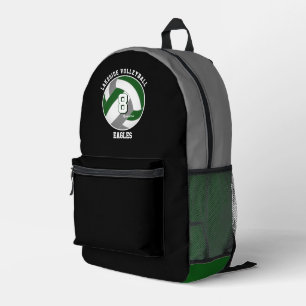 Sac À Dos Imprimé couleurs de club de volley-ball gris vert athlétiq