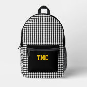 Sac À Dos Imprimé Couleurs d'équipe scolaire INITIALES Checkerboard (Recto)